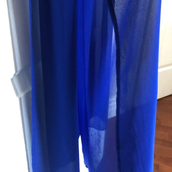 Blue flowy long skirt - Picture 4 of 5
